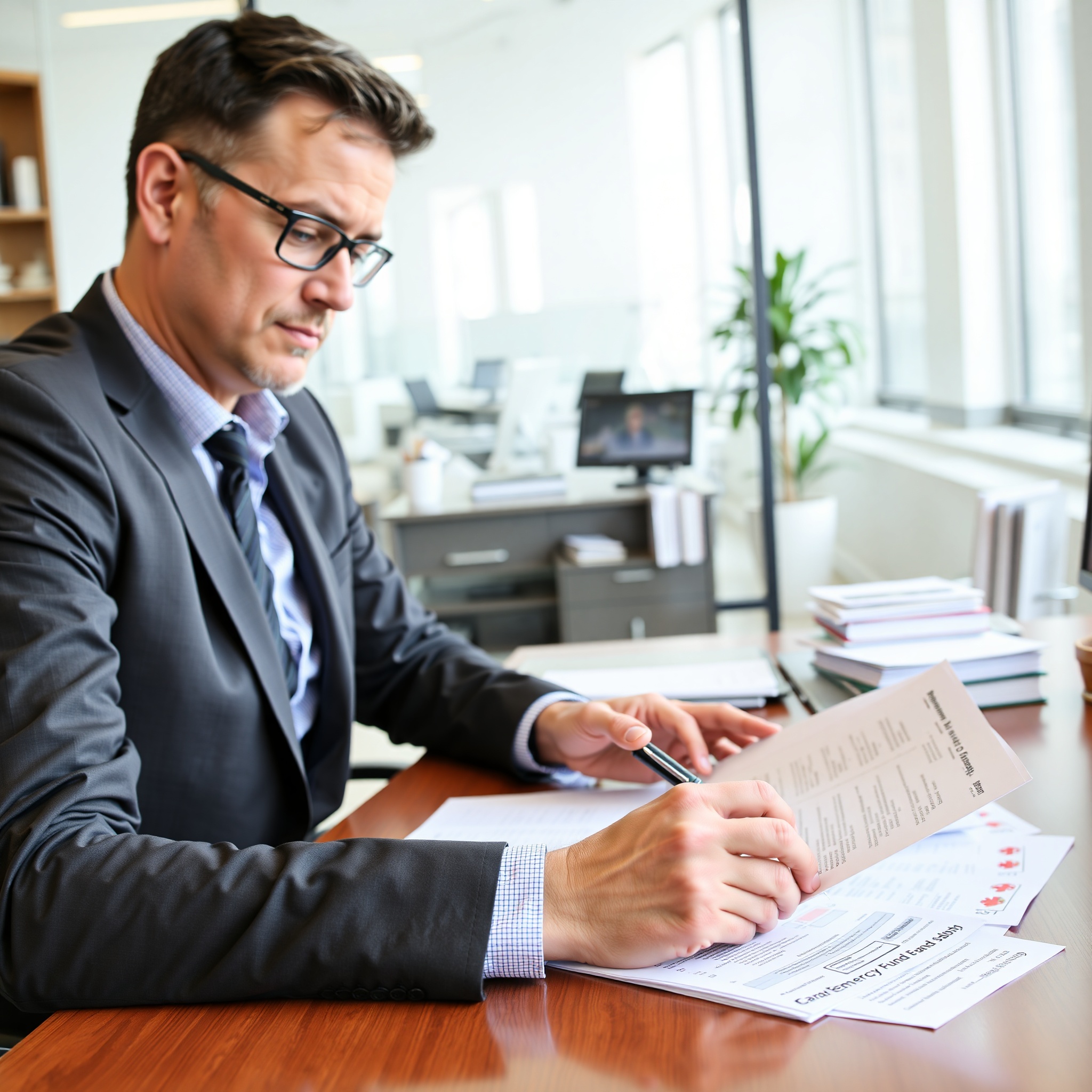 Canadian financial planning with RRSP documents and banking information